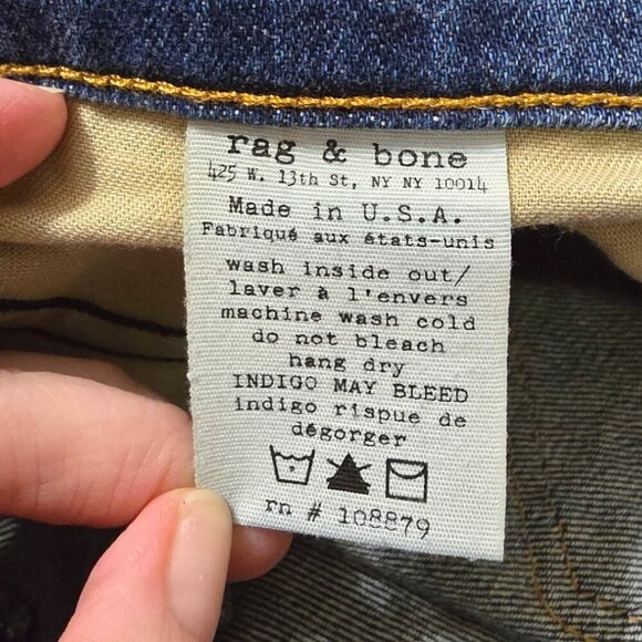 Rag & Bone The Dre Slim Boyfriend Jeans In Golden Sz 27 - Picture 8 of 9